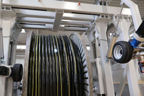 Antriebsrad zum beschleunigten Kabel umspulen